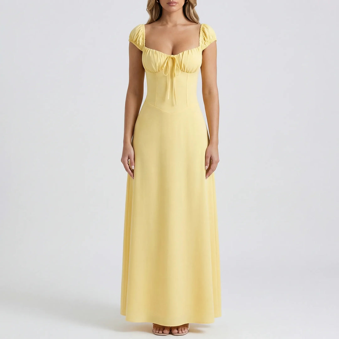 Blossara - Empire Waist Flowy Maxi Dress