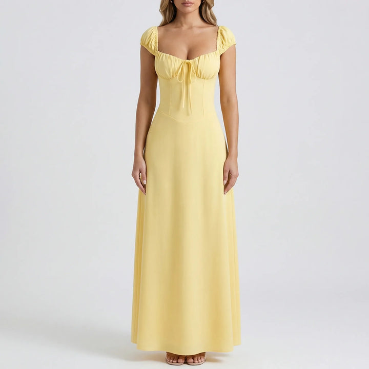 Blossara - Empire Waist Flowy Maxi Dress