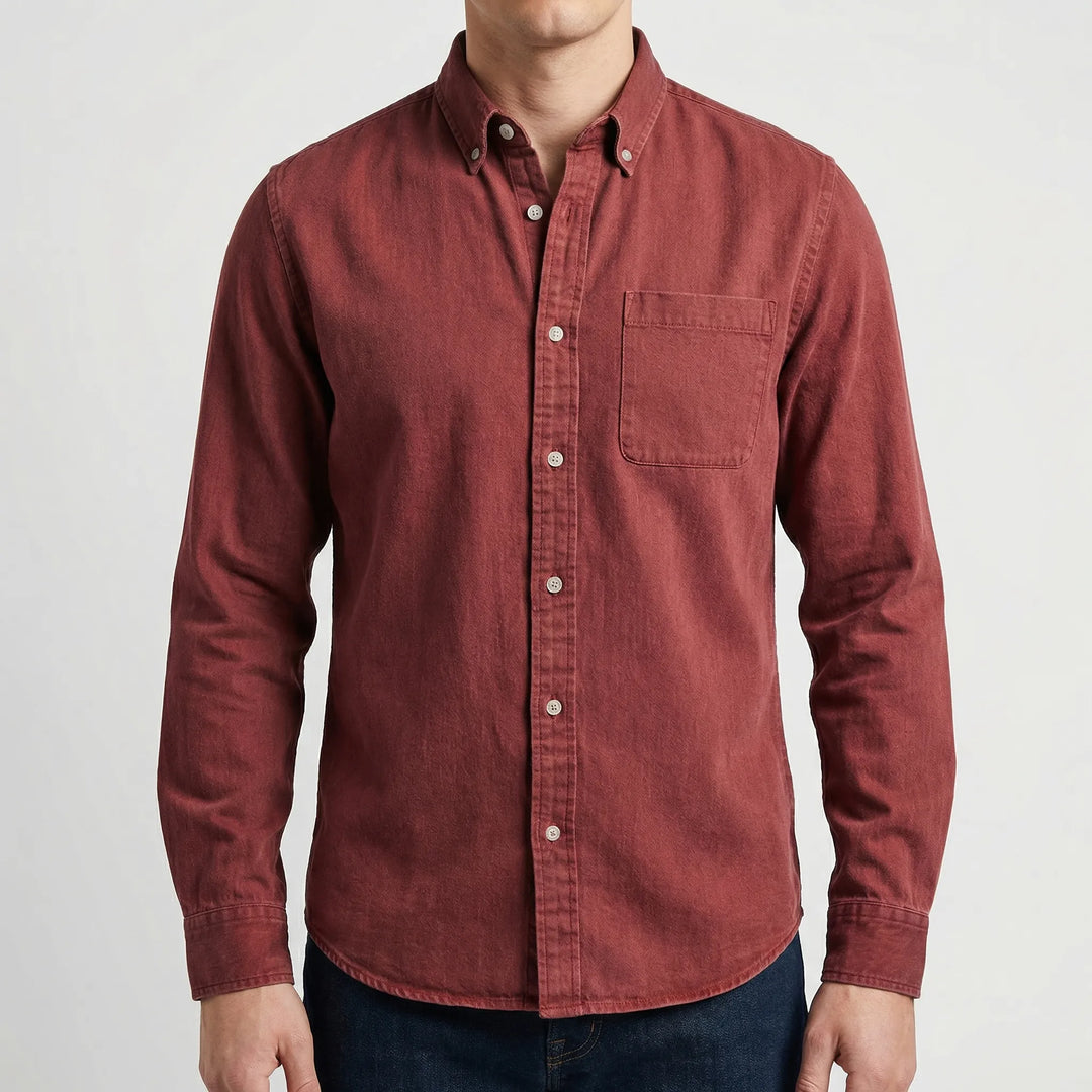 Calvoro - Long Sleeve Button-Up Casual Shirt