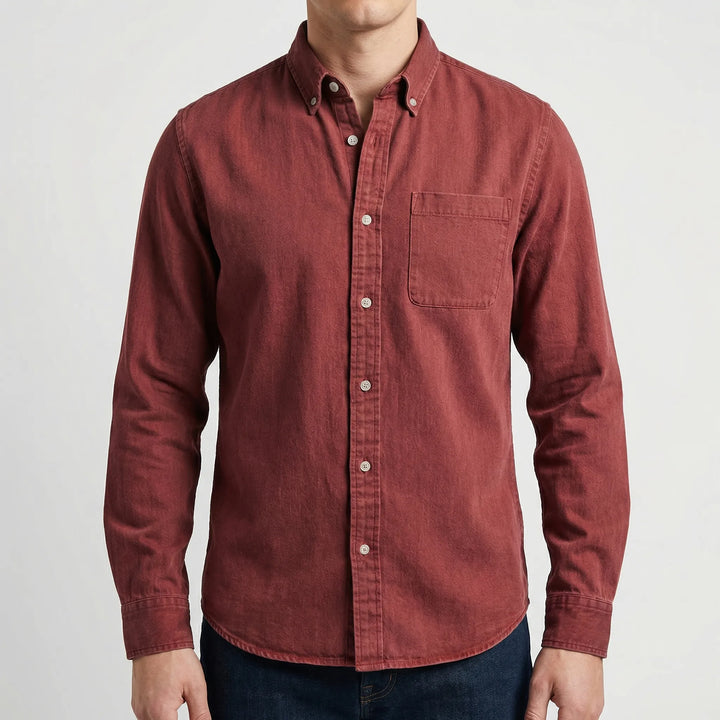 Calvoro - Long Sleeve Button-Up Casual Shirt