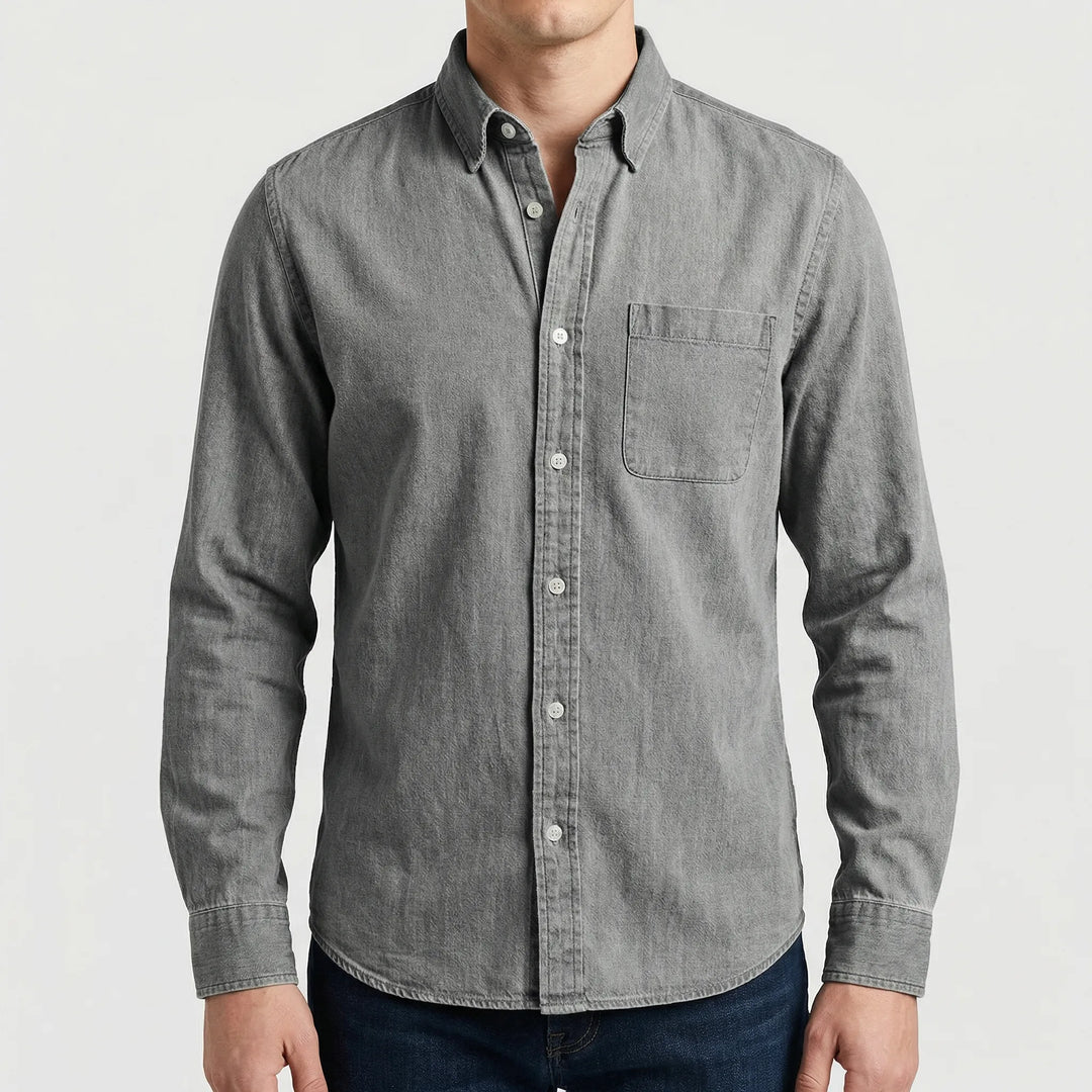 Calvoro - Long Sleeve Button-Up Casual Shirt
