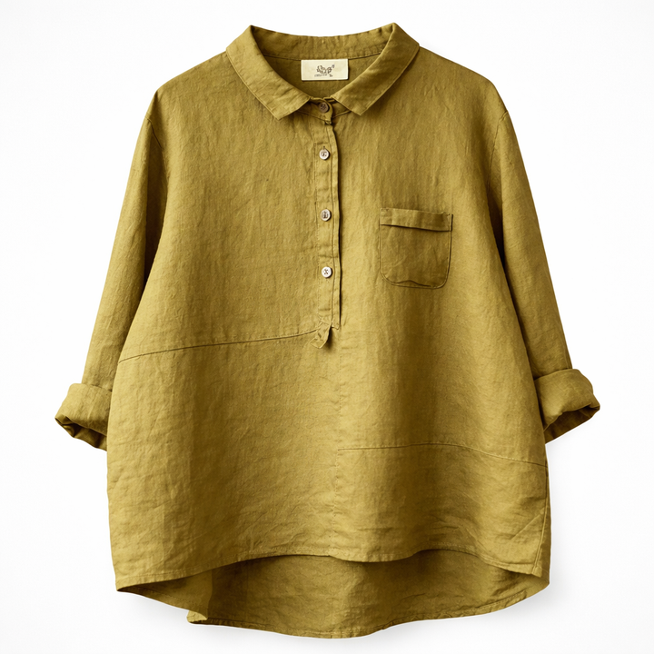 Elegant Långärmad Blus För Kvinnor