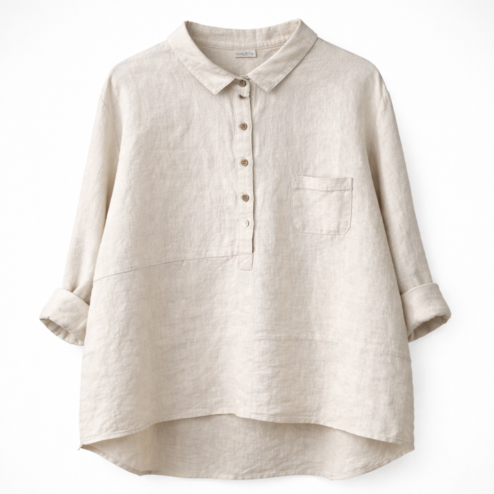 Elegant Långärmad Blus För Kvinnor