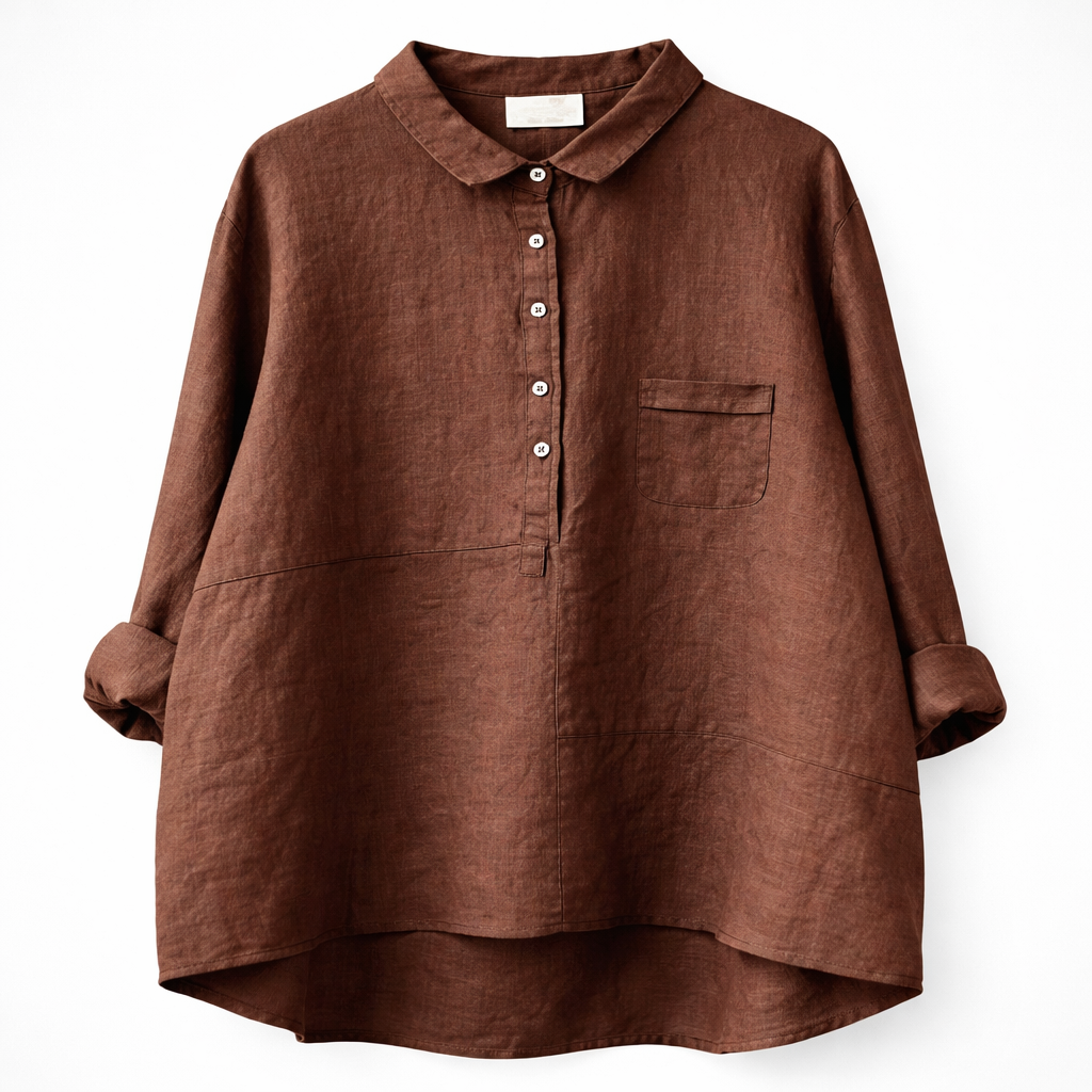 Elegant Långärmad Blus För Kvinnor