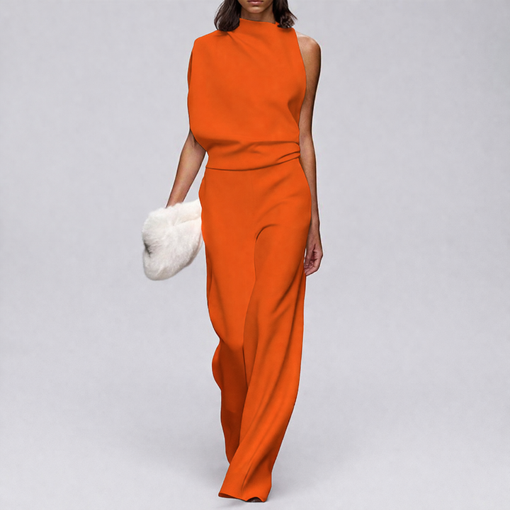 Ärmlös Jumpsuit med Öppen Bak för Kvinnor