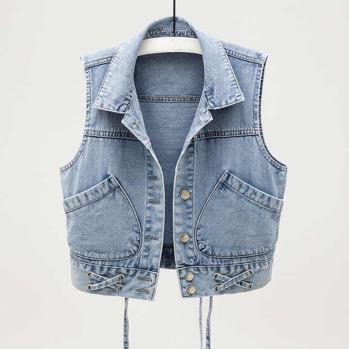 Kvinnors Lättvikts Denim Västtoppar