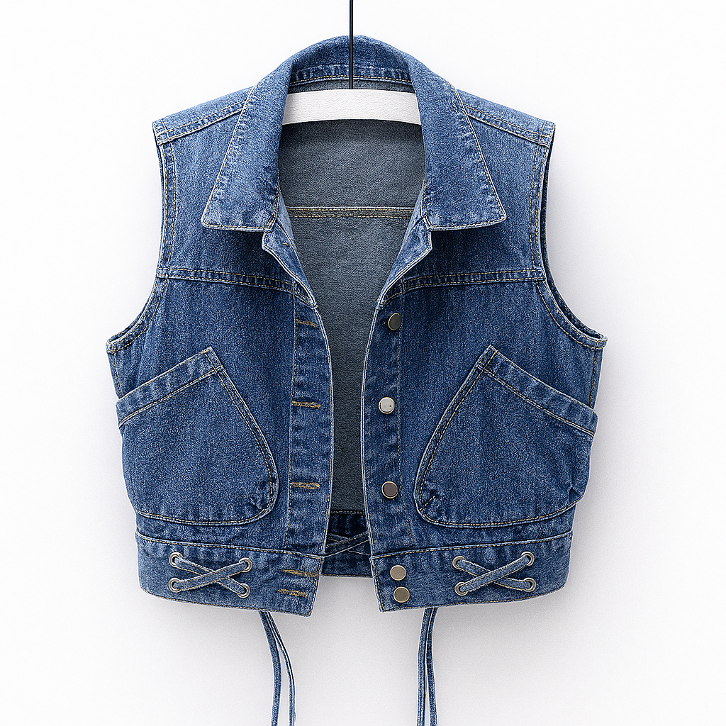 Kvinnors Lättvikts Denim Västtoppar