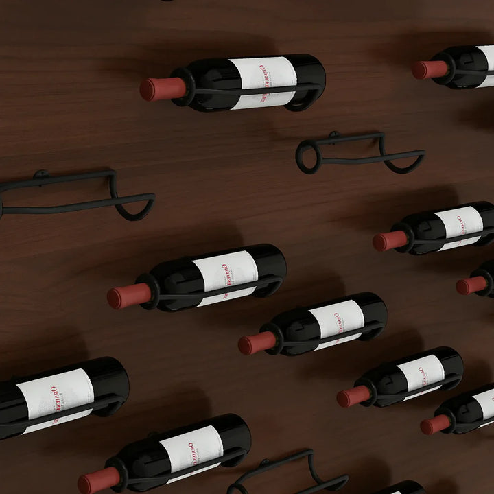 5 delar Set Elegant Väggmonterad Järn Vin Hylla Lagring