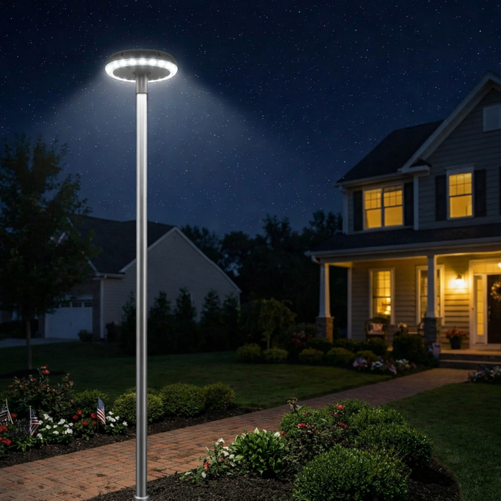 Högutgångs Solar Flagpole Topp Lampa