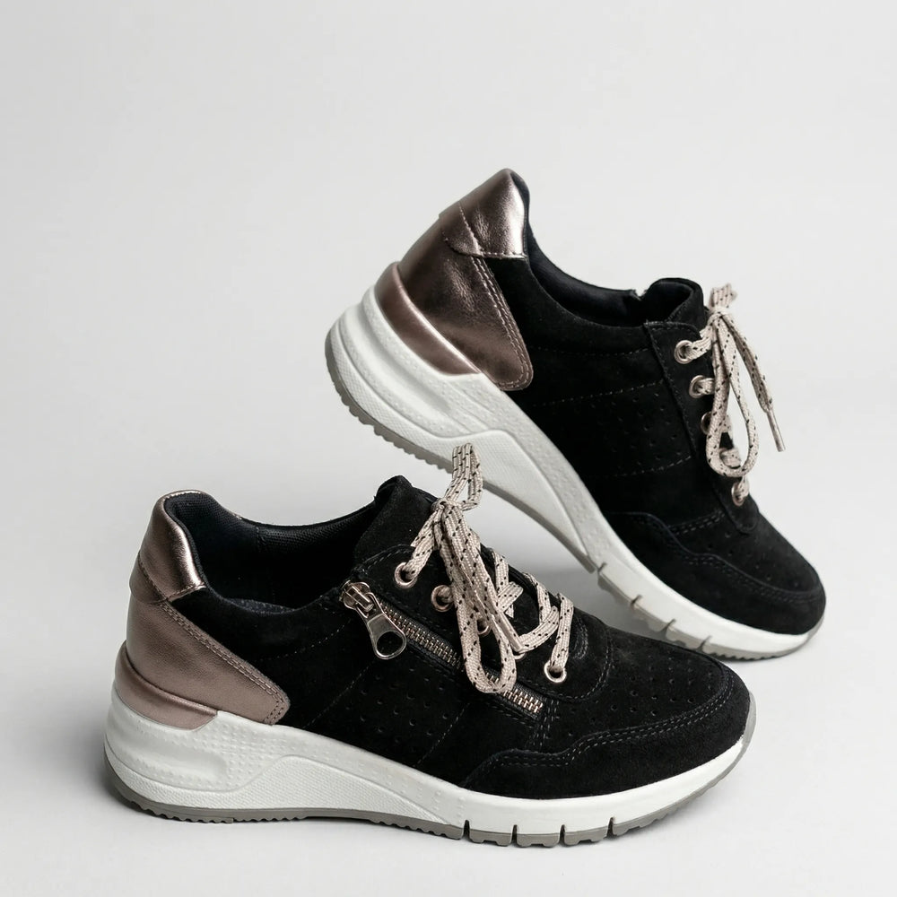 Chunkiva - Chunky Wedge Sole Lace-Up Sneaker