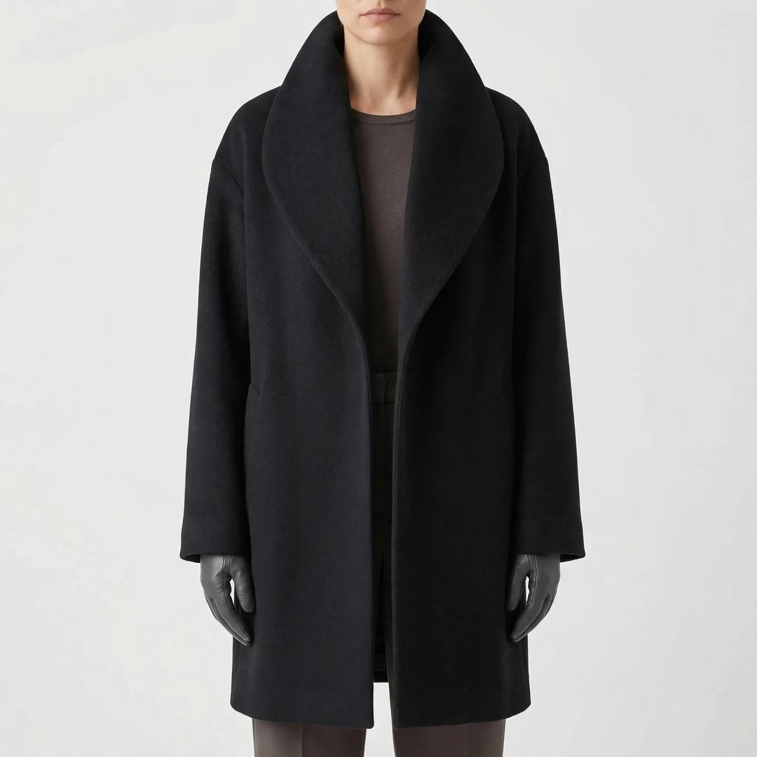 Clairette - Wide-Collar Hip-Length Women's Jacket