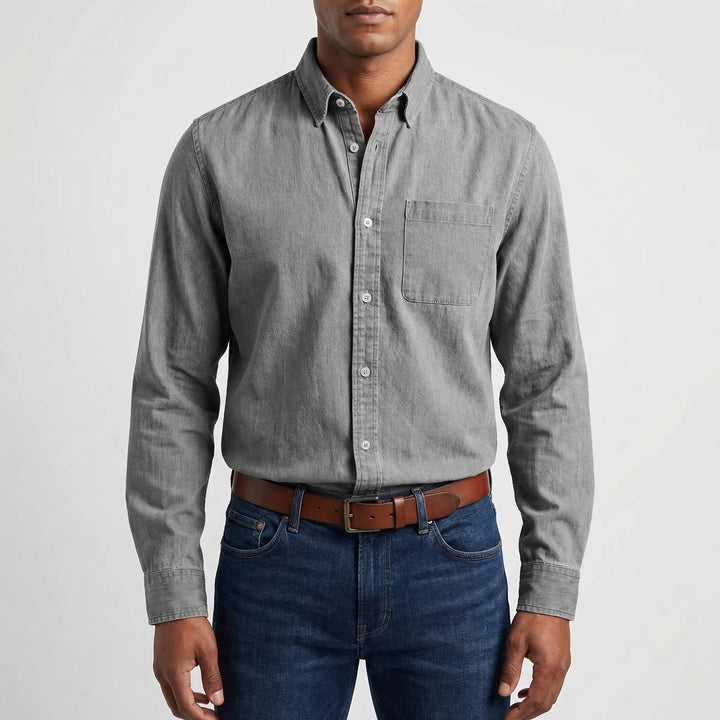 Clarvox - Regular Fit Solid Button-Up Shirt
