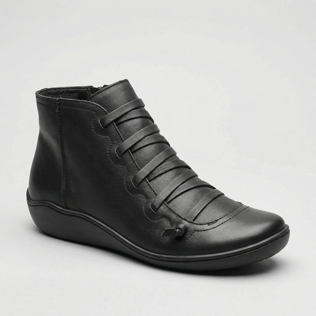 Classiquel - Low Wedge Lace-Up Ankle Boot