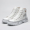 Hög-top Snörning Canvas Sneaker