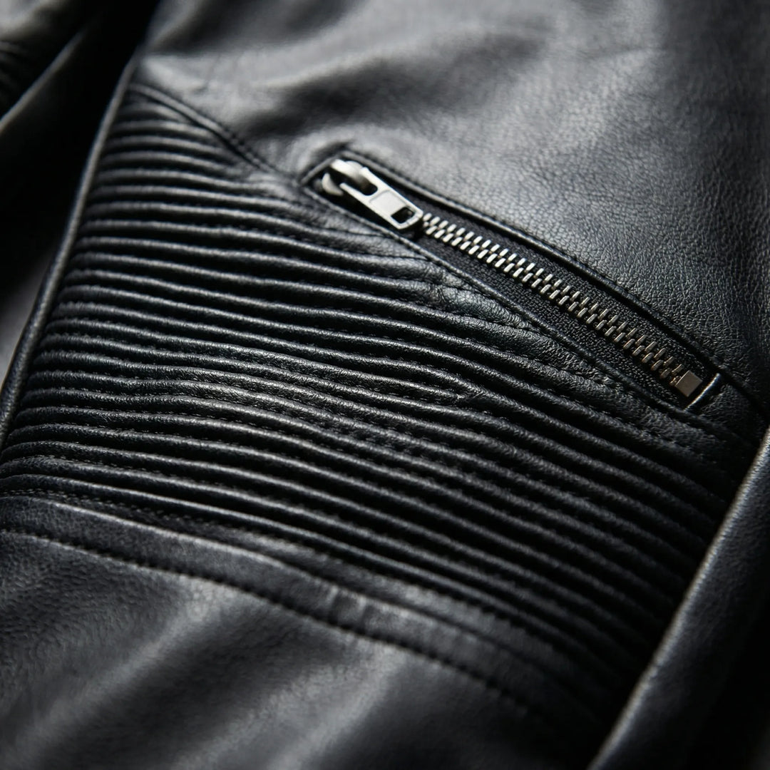 Darklyn - Slim Fit Faux-Leather Moto Pants