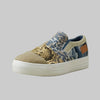 Patchwork Denim Slip-On Loafer för Kvinnor