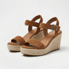 Öppen-Tå Espadrille Wedge Sandal för Kvinnor