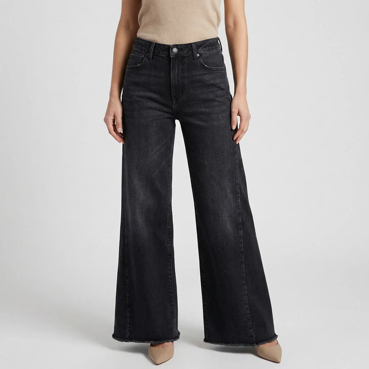 Flairova - Wide Leg Relaxed Straight Cut Jeans