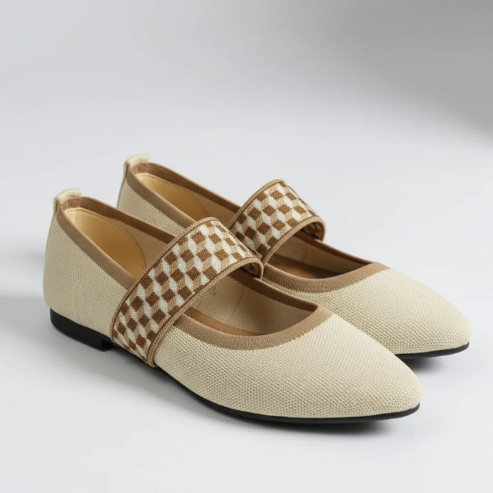 Flatseen - Pointed Toe Knit Ballet Flat