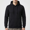 Fleece-fodrad Pullover Hoodie För Män