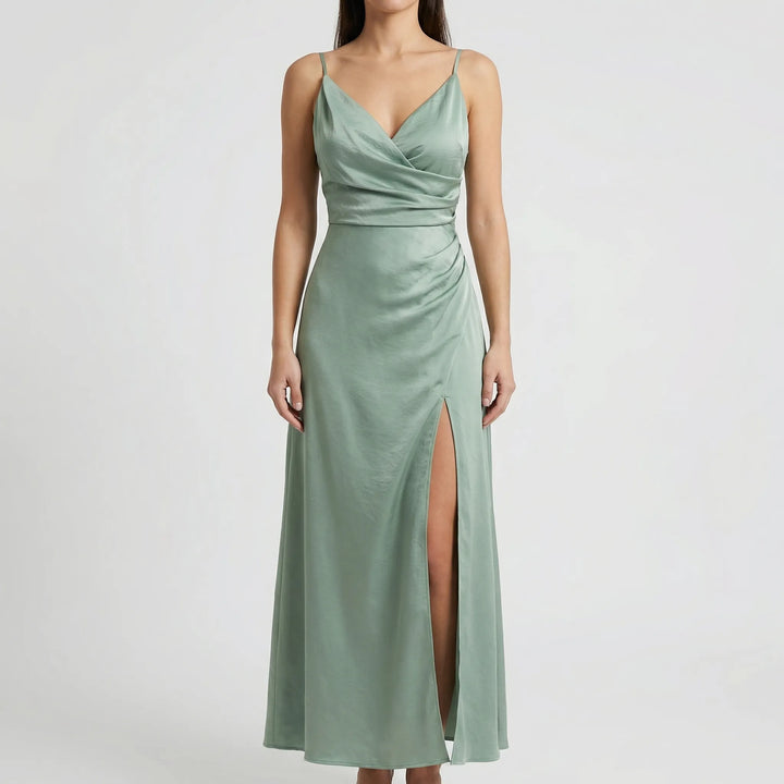 Florixa - Sleeveless Maxi Dress With Side Slit
