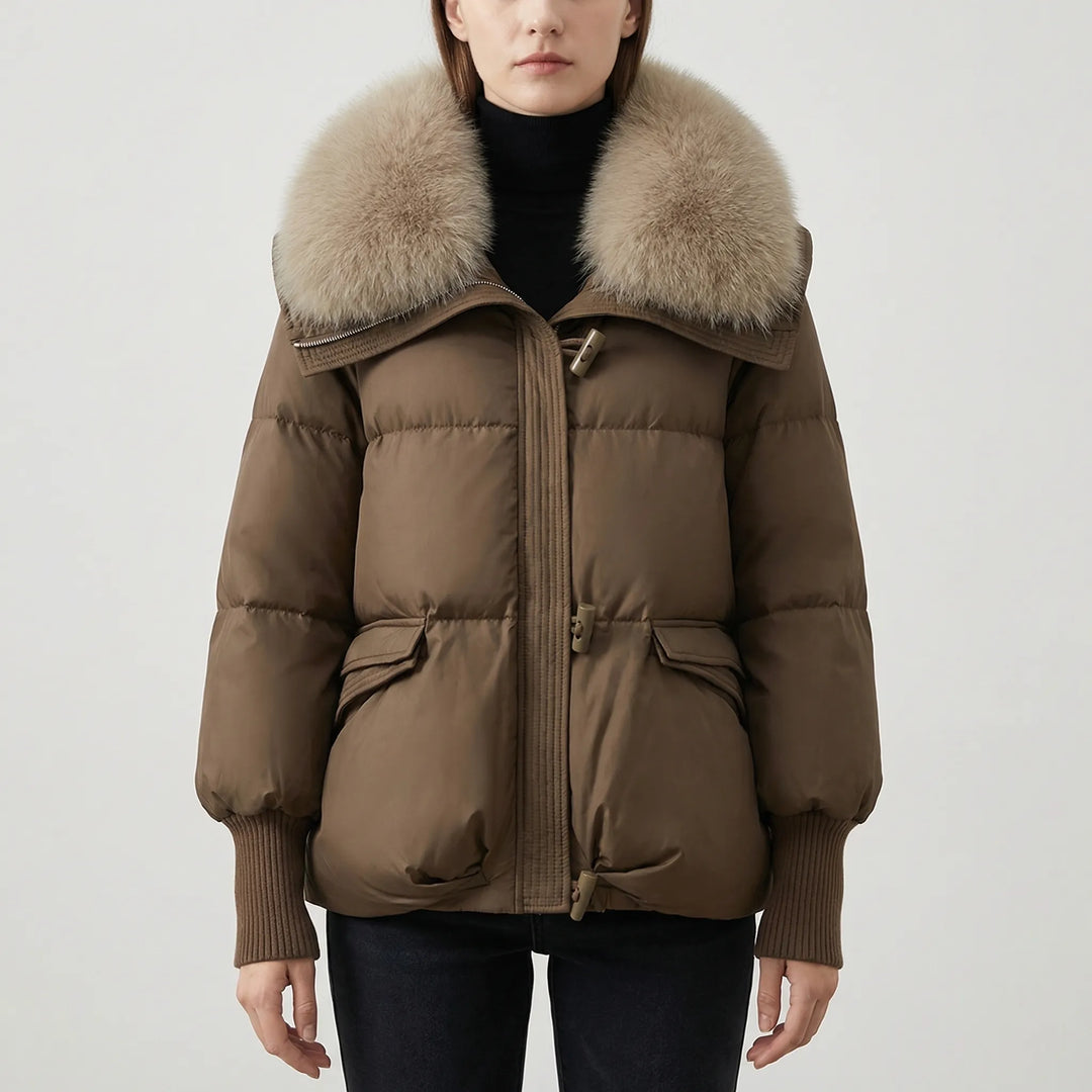 Flurova - Quilted Puffer Jacket With Fur Collar