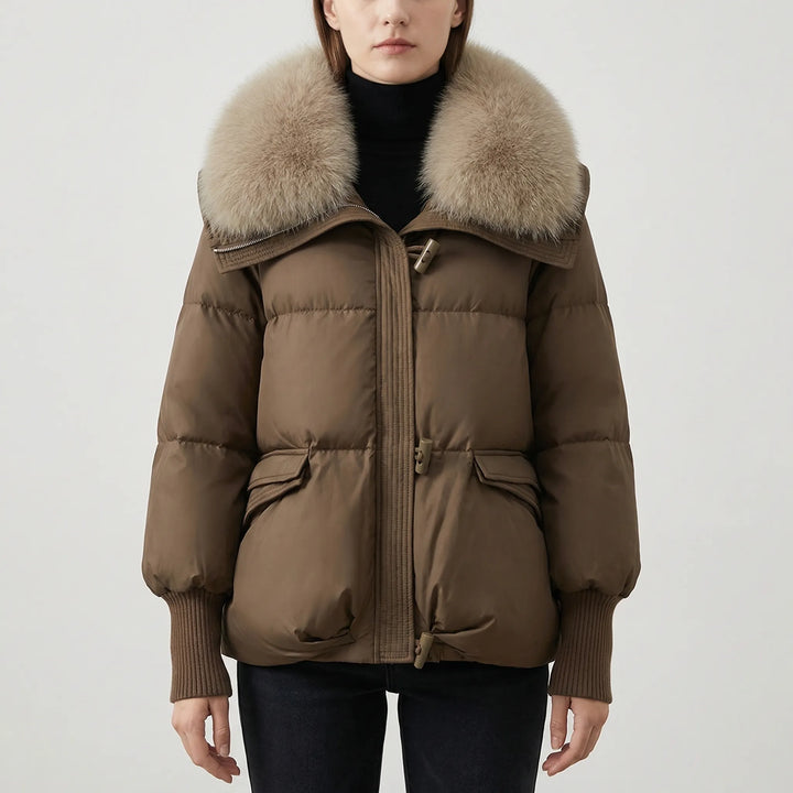 Flurova - Quilted Puffer Jacket With Fur Collar