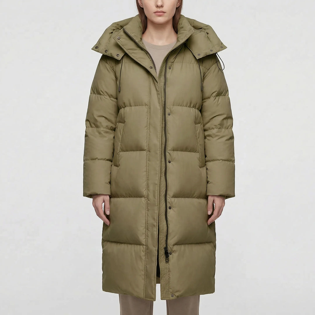 Frostella - Hooded Long Puffer Jacket For Women