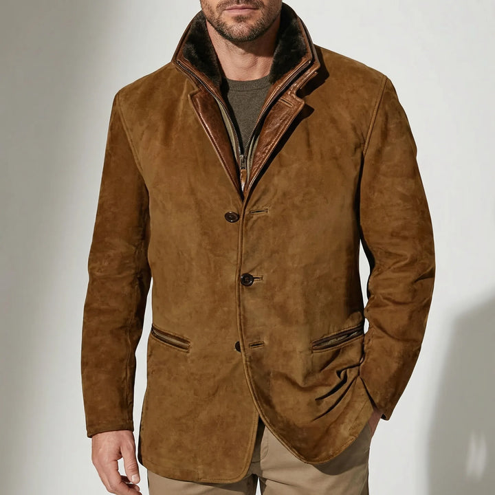 Heritawn - Heritage-Inspired Men's Button-Front Jacket