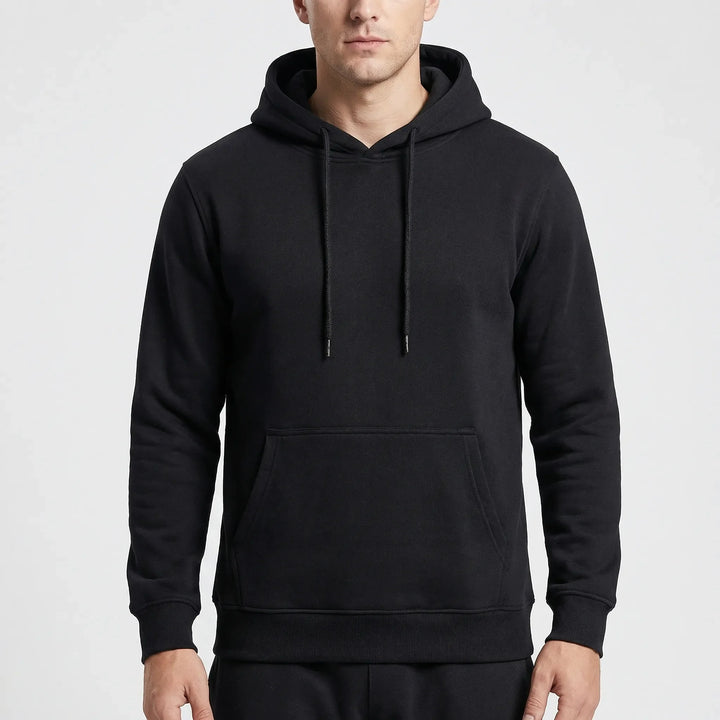 Hoodrix - Solid Color Pullover Hoodie For Men