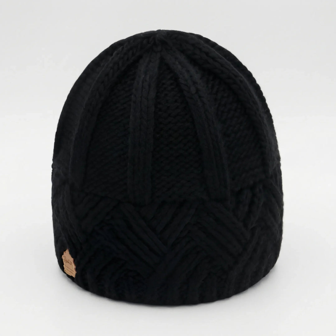 Knitova - Ribbed Knit Fold-Over Cuff Beanie