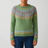 Fair Isle Tryckt Crew Neck Tröja för Kvinna
