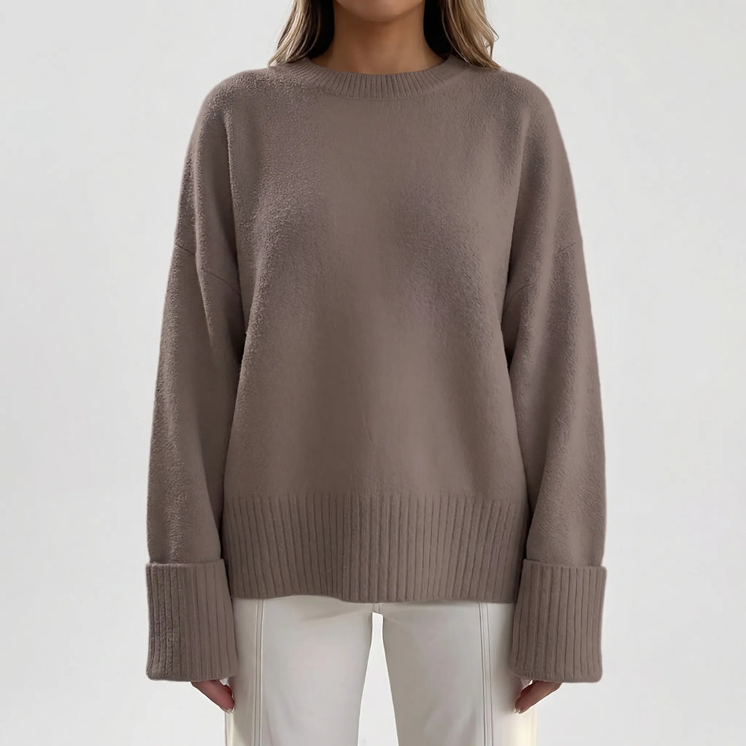 Knovelle - Oversized Chunky Knit Pullover Sweater