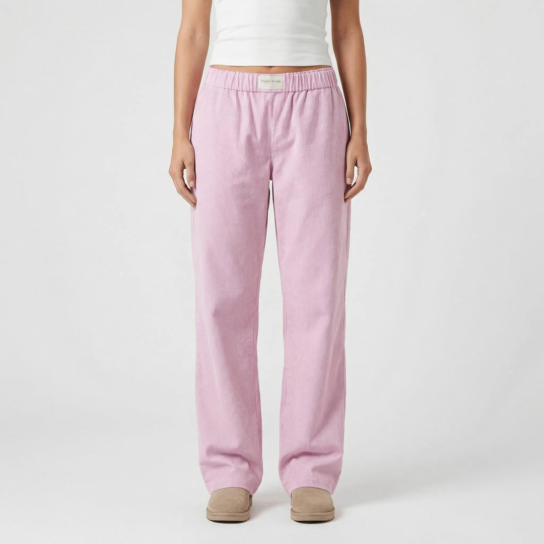 Lounvara - Relaxed Fit Elastic Waist Lounge Pants