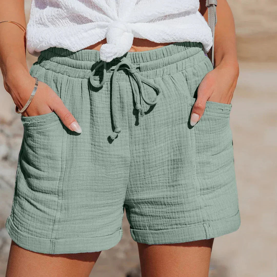 Dragskoavslappnade shorts för kvinnor