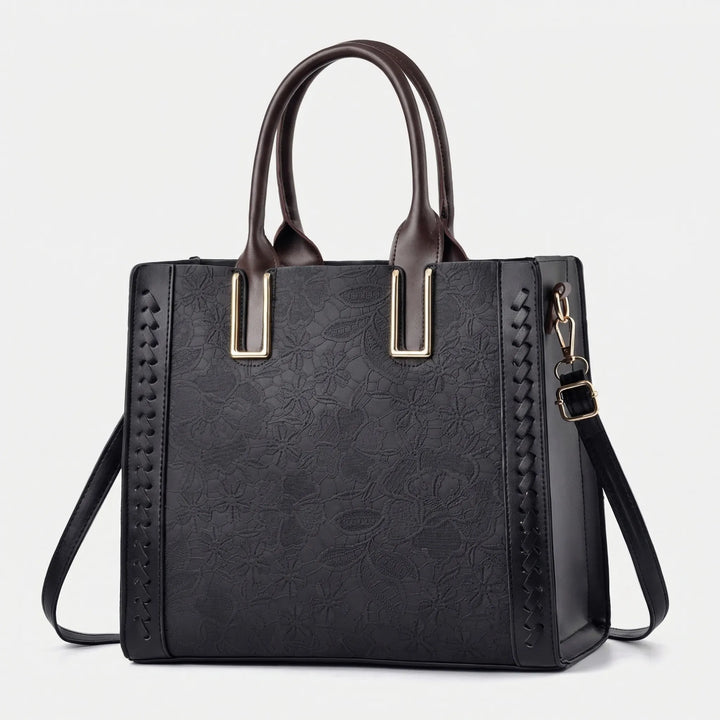 Luxorra - Structured Tote With Embossed Floral Detail