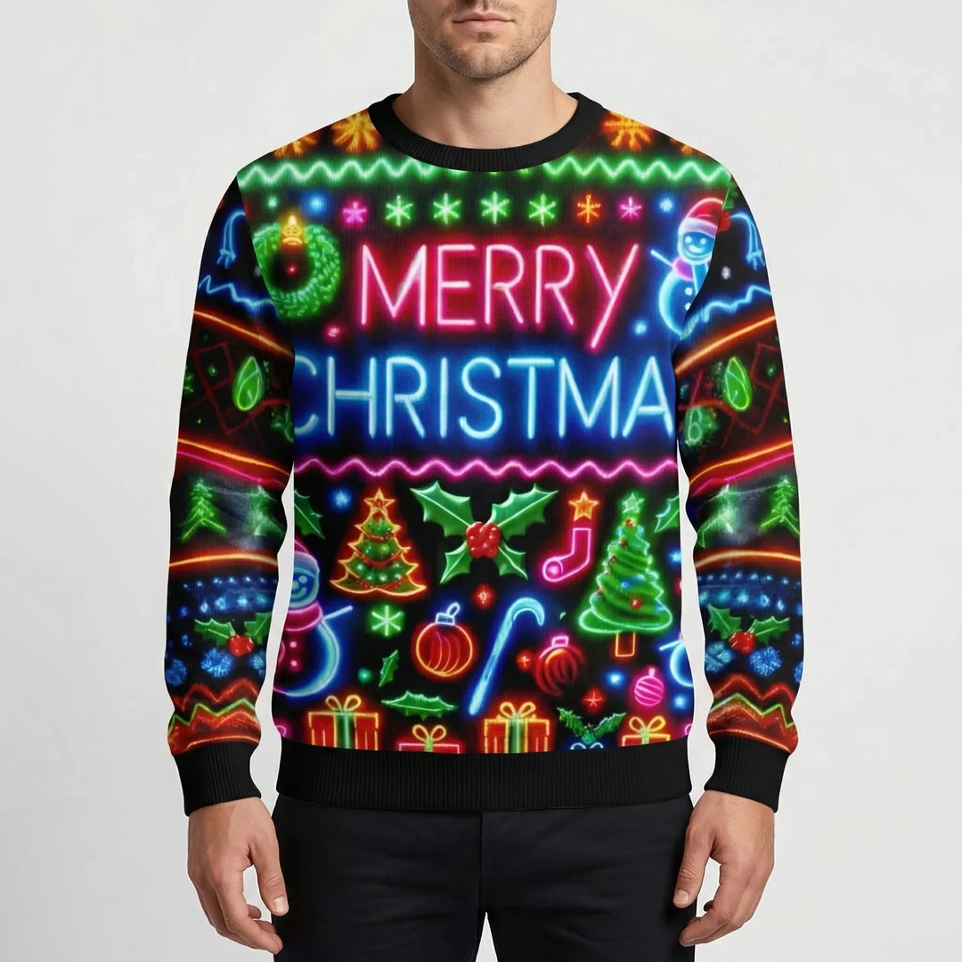 Neonmas - Neon Graphic Christmas Crew Neck Sweater