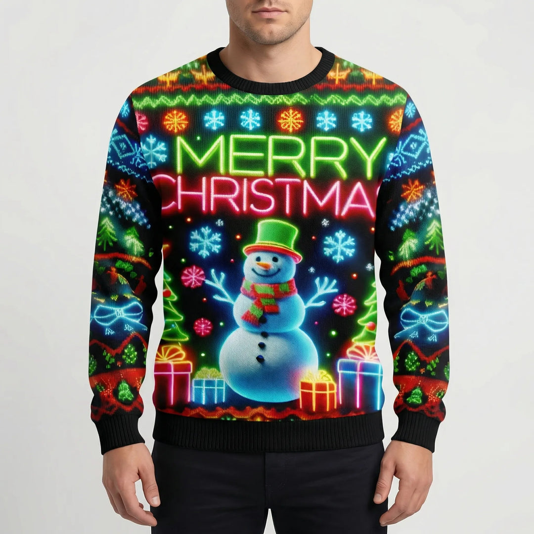 Neonmas - Neon Graphic Christmas Crew Neck Sweater