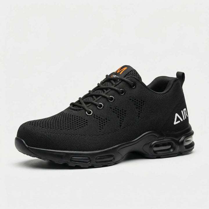 Nexorun - Lightweight Black Lace-Up Safety Shoe