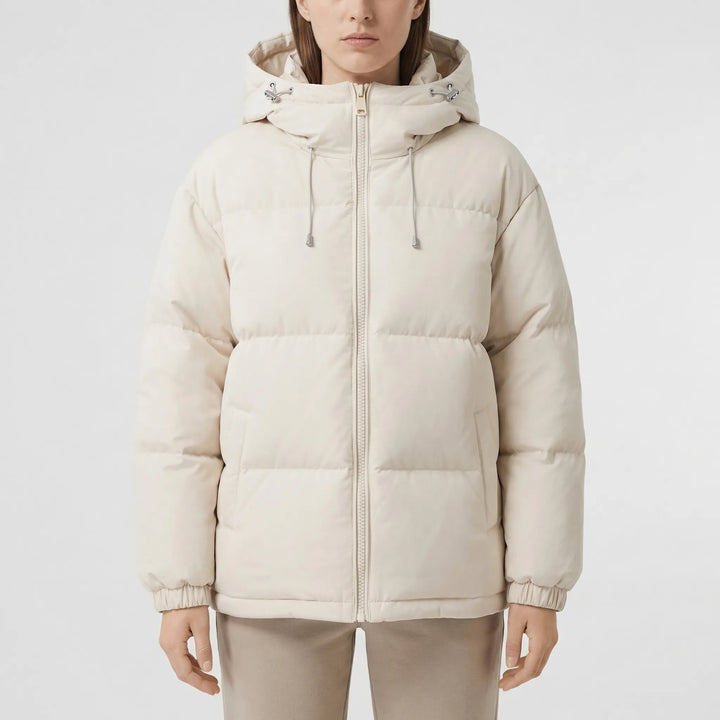 Puffora - Hooded Puffer Jacket With Full-Front Zipper