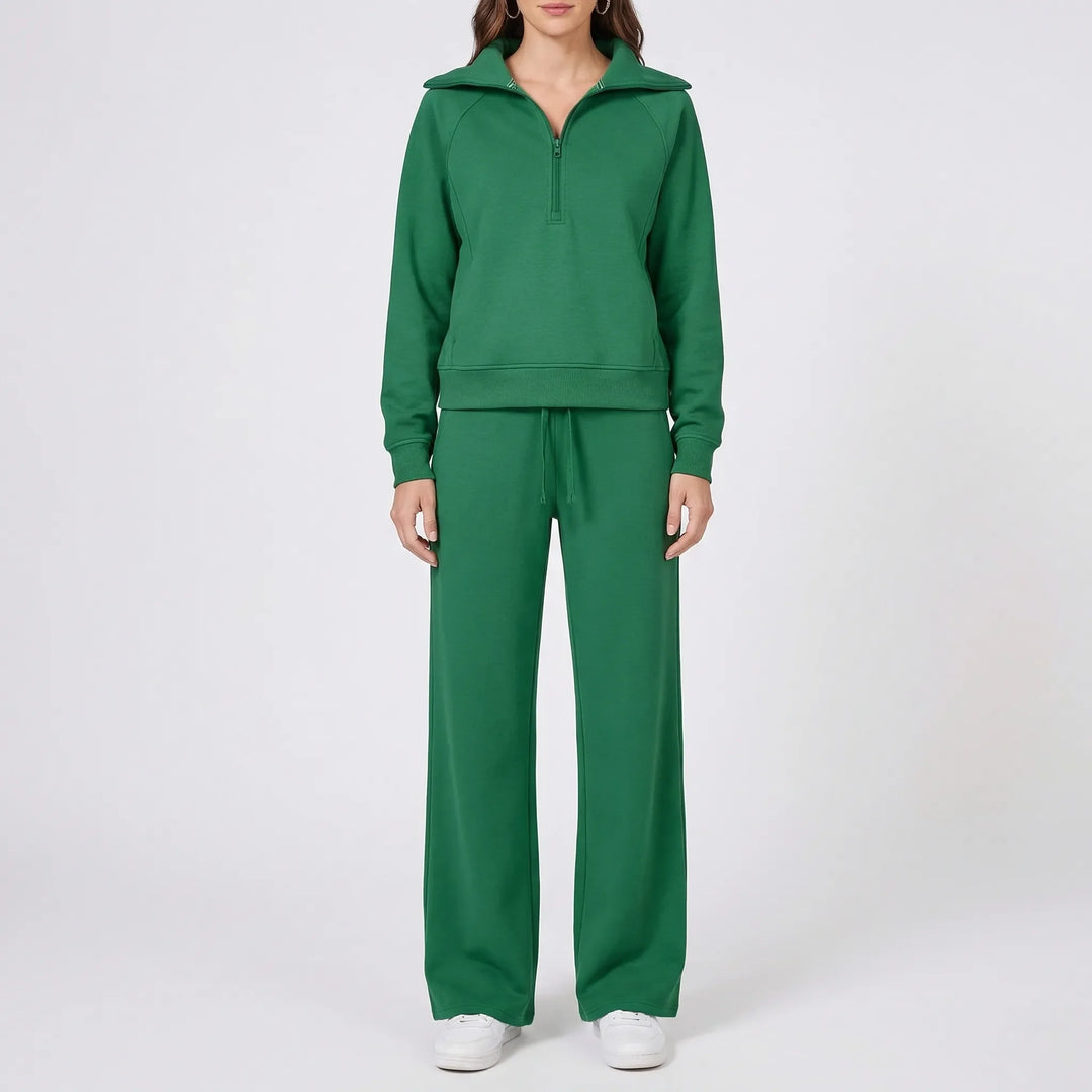 Relaxo - Coordinated Wide-Leg 2-Piece Set