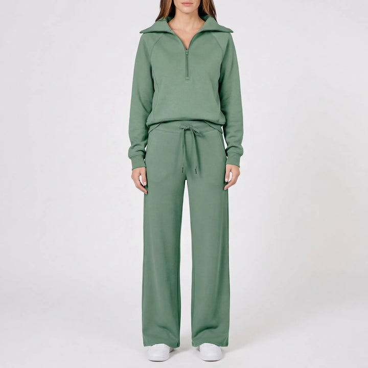 Relaxo - Coordinated Wide-Leg 2-Piece Set