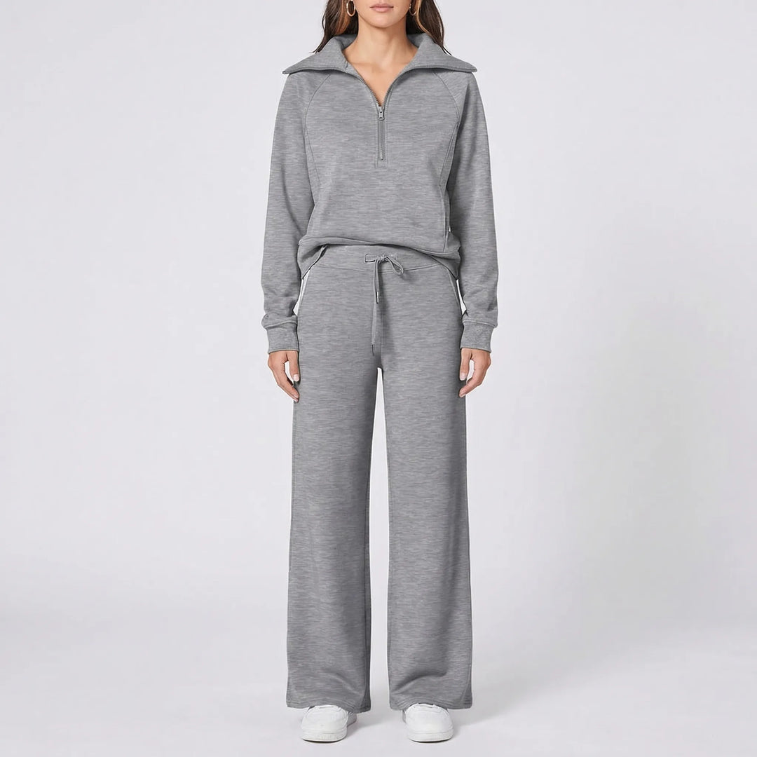Relaxo - Coordinated Wide-Leg 2-Piece Set