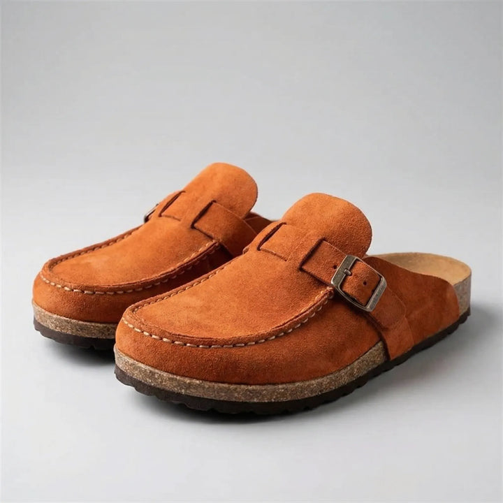 Retrolace - Retro Buckle Slip-On Mule Flat