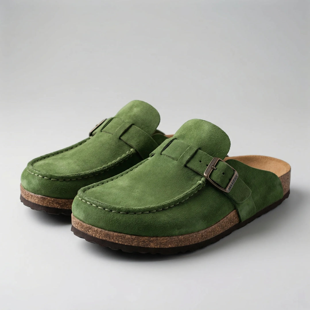 Retrolace - Retro Buckle Slip-On Mule Flat