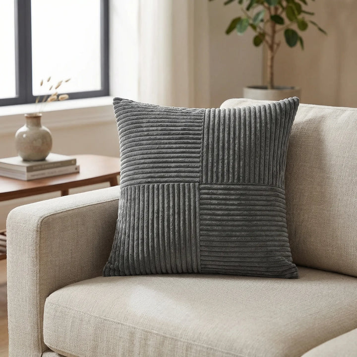 Ribblex - Ribbed Corduroy Square Cushion Cover