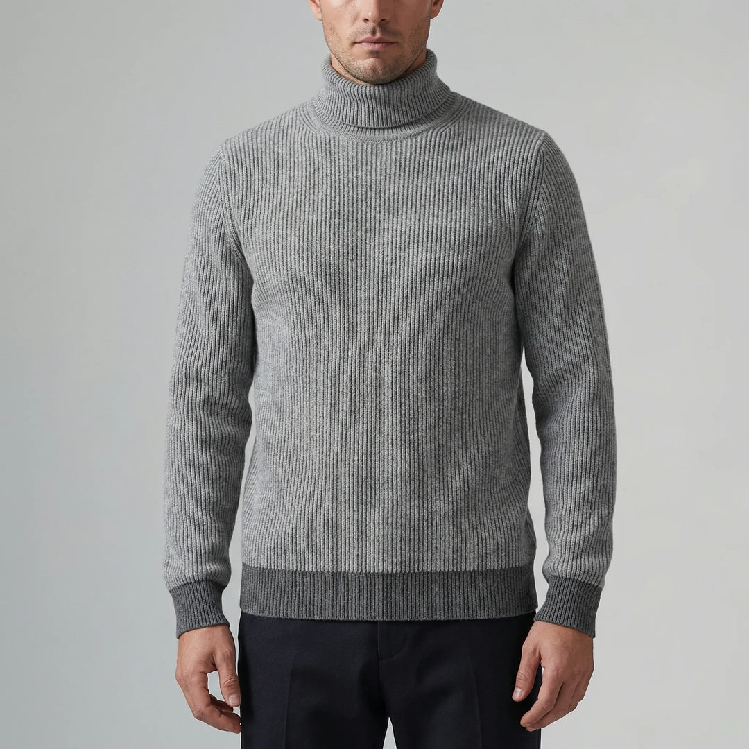 Rollnek - Slim Fit Ribbed Turtleneck Sweater