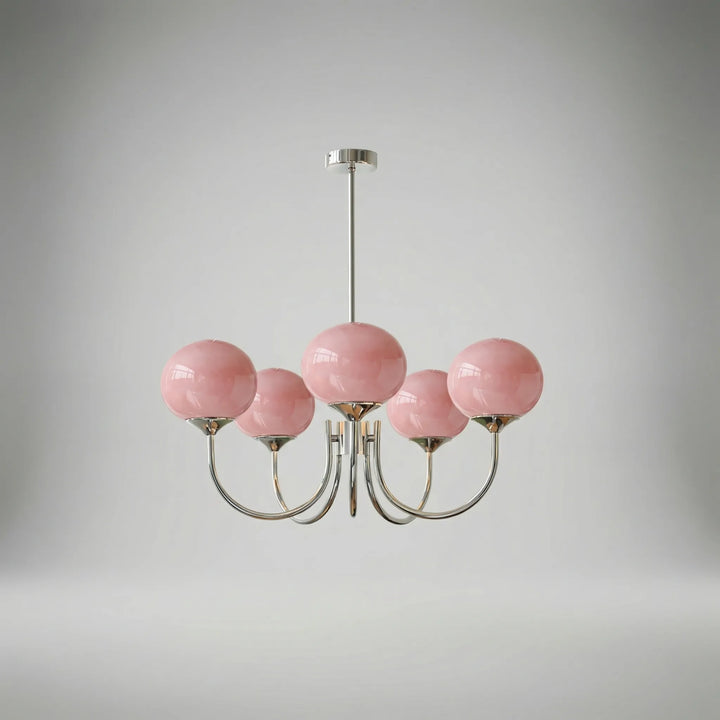 Rosaveil - Multi-Arm Globe Shade Ceiling Chandelier