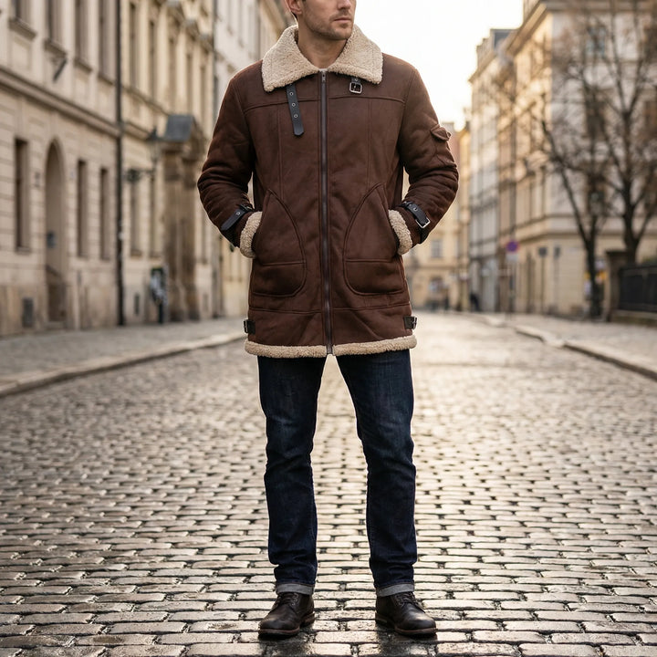 Ruvarka - Sherpa-Lined Zip-Up Men's Jacket