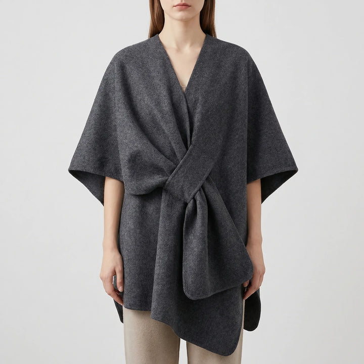 Shawlova - Open-Front Shawl Wrap Coat For Women